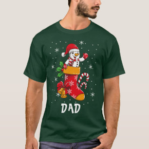 T-shirt Correspondance famille Noël Père papa Nom personna