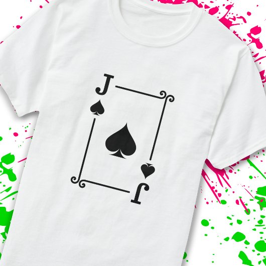 T-shirt Correspondance Jack Spades Convient Jouer Cartes M