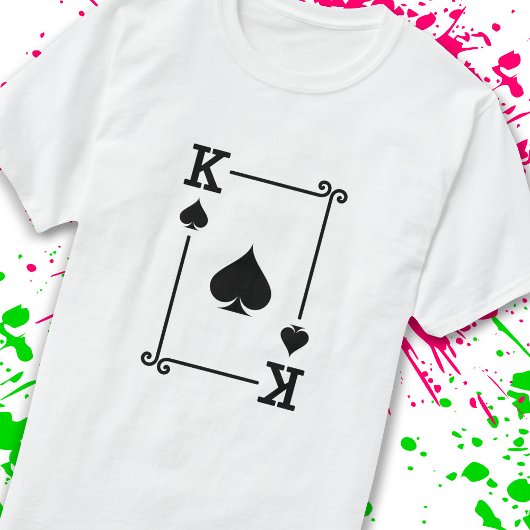 T-shirt Correspondance King Spades Convient Jouer Cartes M