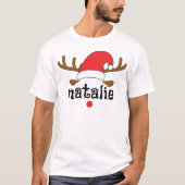 T-shirt Correspondance Noël personnalisé renne personnalis (Devant)