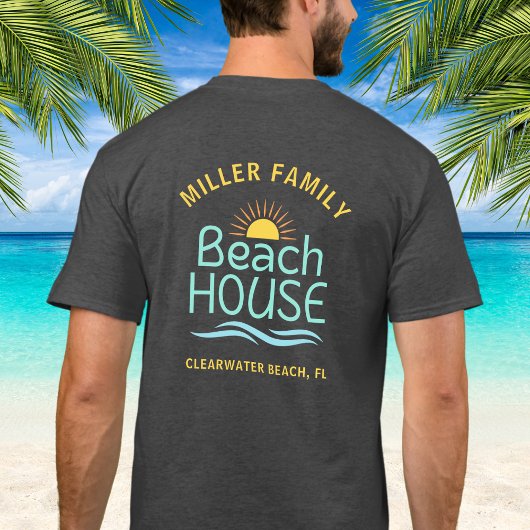 T-shirt Correspondance Nom de famille Maison de plage Vaca