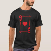 T-shirt Correspondance Queen Heart Convient Jeux Cartes Mo (Devant)