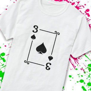 T-shirt Correspondance Trois Pique Convient À Jouer Des Ca