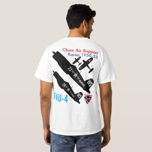 T-shirt Corsaire Corée de Warkites F4u-4 (Dos entier)