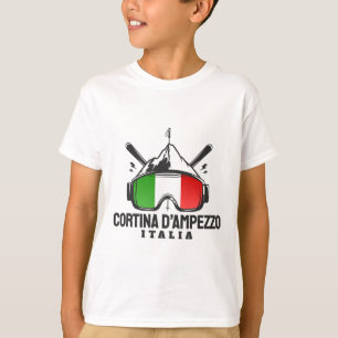 T-shirt Cortina D'ampezzo Italie Station de ski Rétro