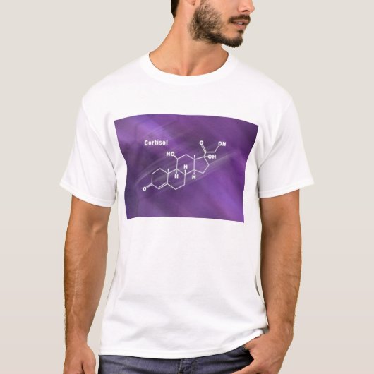 T-shirt Cortisol Hormone Formule chimique structurelle (Devant)