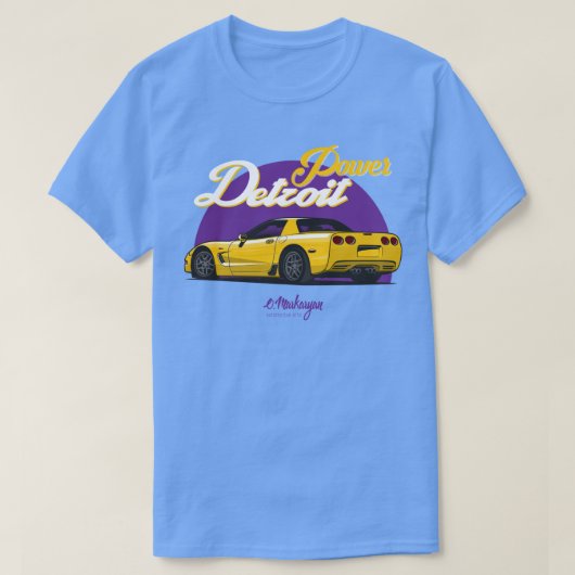 T-shirt Corvette C5 jaune (Design devant)