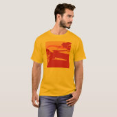 T-shirt Corvette d'art pop rouge (Devant entier)