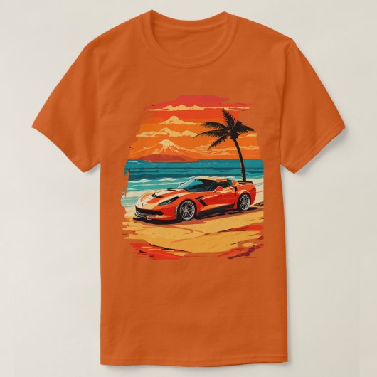 T-shirt Corvette rétro (Design devant)