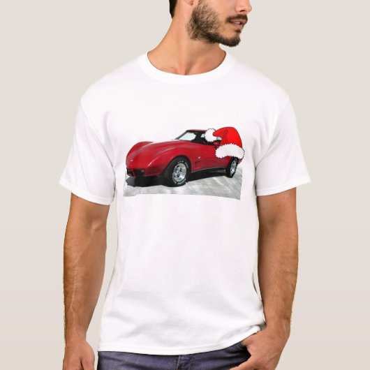 T-shirt Corvette rouge de Noël 1979 (Devant)