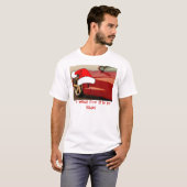 T-shirt Corvette rouge Noël (Devant entier)