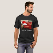 T-shirt Corvette rouge Noël (Devant entier)