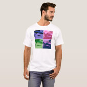 T-shirt Corvettes d'art pop (Devant entier)