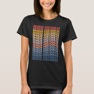 T-shirt Corydoras bronze Poisson Rétro Groovy