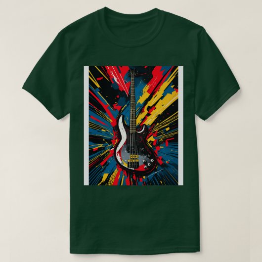 T-shirt Cosmic Bass Riff brisant les dimensions musicales  (Design devant)