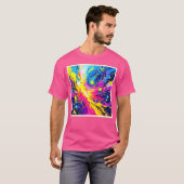 T-shirt Cosmic Burst: Vibrant Splatter Art (Devant entier)