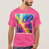 T-shirt Cosmic Burst: Vibrant Splatter Art (Devant)