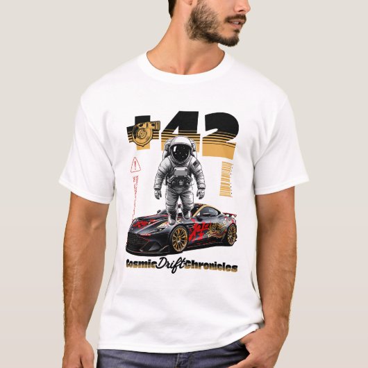 T-shirt Cosmic Drift Astronaut Racer (Devant)