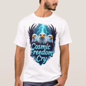 T-shirt Cosmic Freedom Cry — Triple Eagle Lightning Tee (Devant)