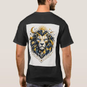 T-shirt Cosmic Geometry: The Celestial Lion Emblem (Dos)