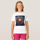 T-shirt Cosmic Heart Galaxy Love Art – Universe Romance  (Devant entier)