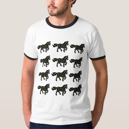 T-shirt Cosmic Horse Pattern – Space Stars Galaxy Horse De (Devant)