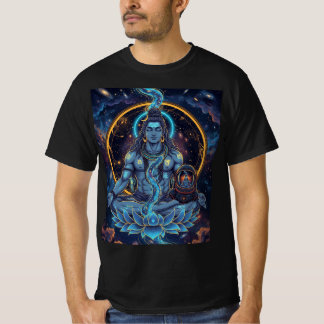T-Shirt Cosmic Lord Shiva Méditation Astronaute Fa