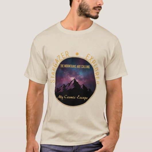 T-shirt Cosmic Mountain Calling (Devant)