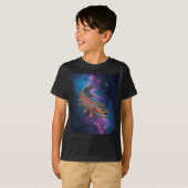 T-shirt Cosmic Rainbow Trout Swimming in Galaxy Nebula (Devant entier)
