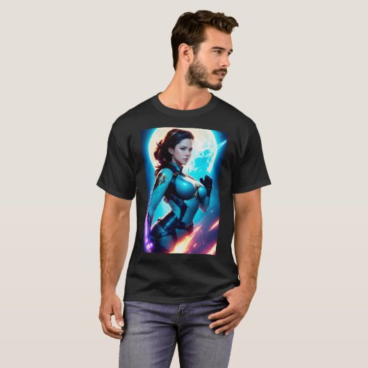 T-shirt Cosmic Retro 50's Sci-Fi Nova Space Ranger (Devant entier)