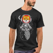 T-shirt Cosmic Shiba Astronaut Design (Devant)