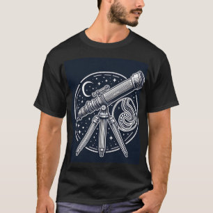 T-shirt Cosmic Stargazer Télescope Vintage Art