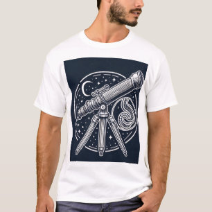 T-shirt Cosmic Stargazer Télescope Vintage Art