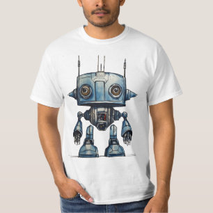 T-shirt Cosmic Whimsy: Sci Fi robotontwerp