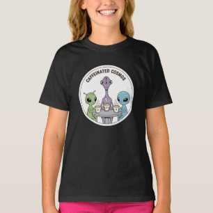 T-shirt Cosmos Caféiné Logo de Café Alien Mignon et Drôle