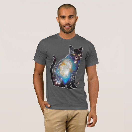 T-shirt Cosmos Espace Dans Chat (Devant entier)