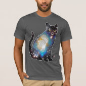 T-shirt Cosmos Espace Dans Chat (Devant)