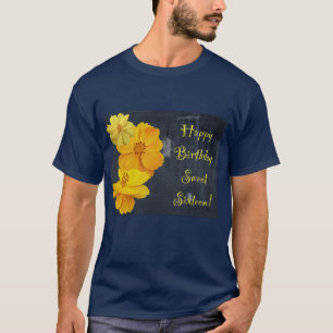 T-shirt Cosmos Floral Anniversaire Sweet sixteen