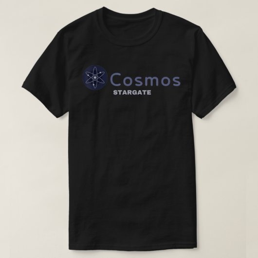 T-shirt Cosmos Stargate ATOM Crypto Cadeau Cryptomonnaie B (Design devant)
