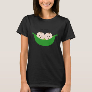 T-shirt Cosses de pois jumelles (personnalisables)