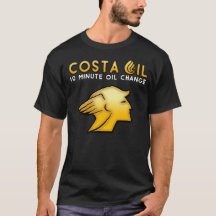 Costa Oil Logo Carré Dark Tee