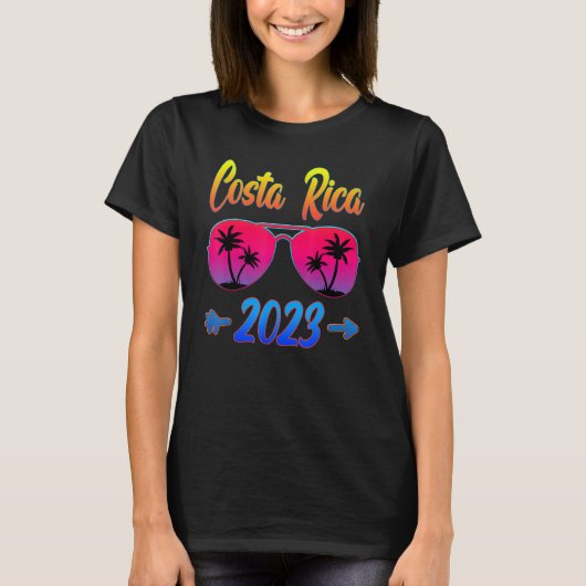 T-shirt Costa Rica 2023 Vacances Vacances Vacances Fa (Devant)