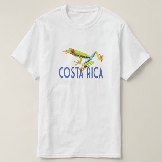 T-shirt Costa Rica avec grenouille aux yeux rouges (Design devant)