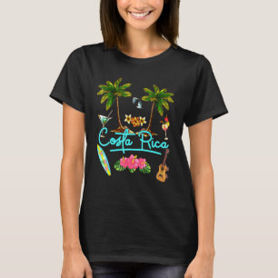 T-shirt Costa Rica Beach Summer Palm Surf Sun Set Palm Tre