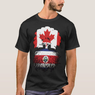 T-shirt Costa Rica Costa Rica Canada Canada Racines d'arbr