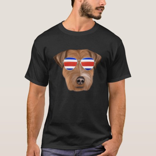 T-shirt Costa Rica Drapeau Russell Terrier Chien Tico Pock (Devant)