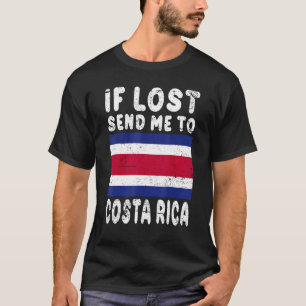 T-shirt Costa Rica Drapeau Souvenir Si perdu envoyer-moi a
