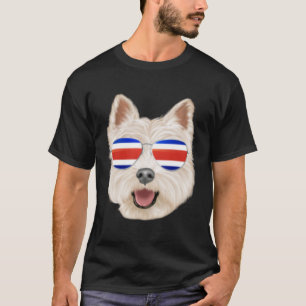 T-shirt Costa Rica Drapeau West Highland White Terrier Chi