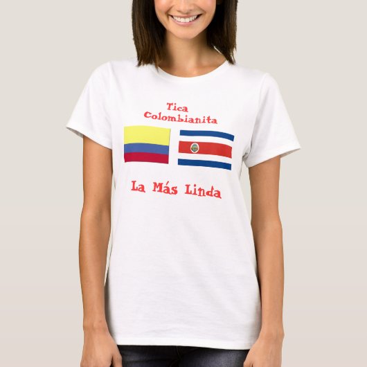 T-shirt costa_rica_flag, colombian_flag, Tica, Colombie… (Devant)