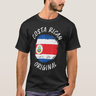 T-shirt Costa Rica Original Tico Roots Costa Rica Drapeau